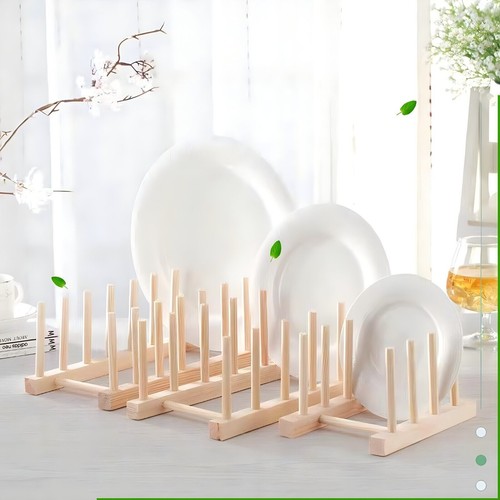 Wooden dish plate - wooden, stand
