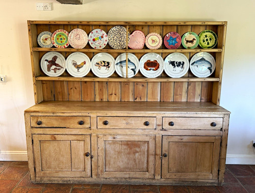 Antique country pine kitchen - country,