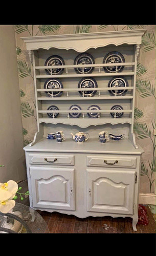 White painted wood welsh - painted,