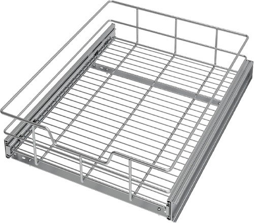 Pull out cabinet organizer - out,